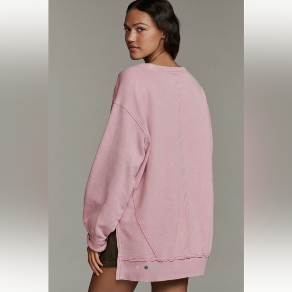 Anthropologie Pilcro Long-Sleeve V-Neck Oversized Popover Top - Picture 2 of 14